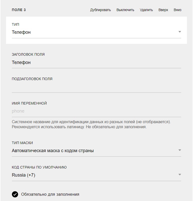 Передача данных из формы регистрации Tilda в BotHelp, изображение №2