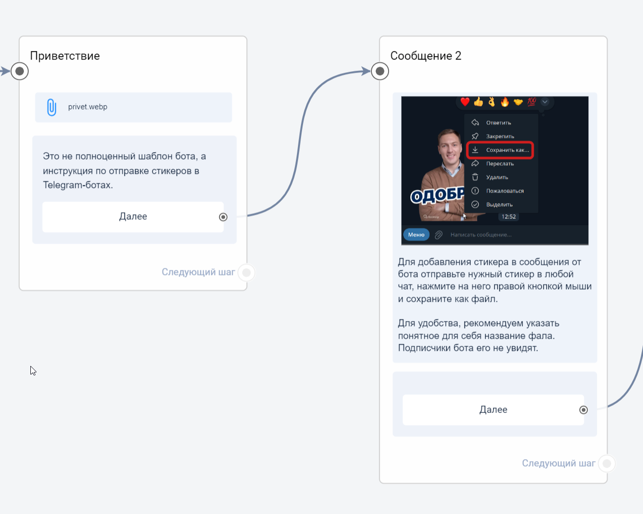 Отправка стикеров через Telegram-бота — готовое решение от BotHelp