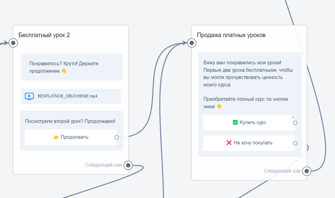 Продажа уроков | BotHelp