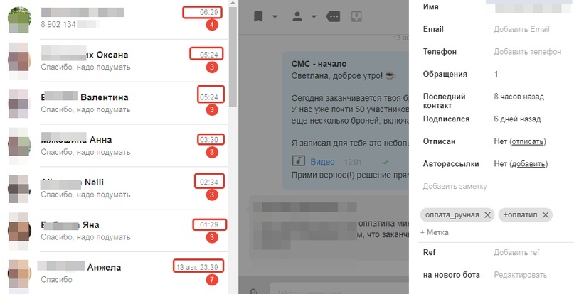 Общение с ботом в чатах